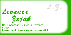 levente zajak business card